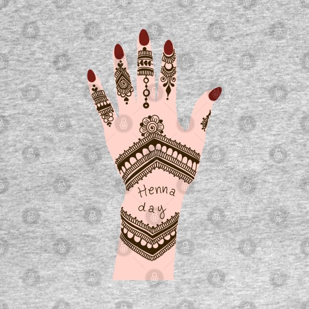 Henna Day | Henna Hand Tattoo - Brown Mehendi by Tilila